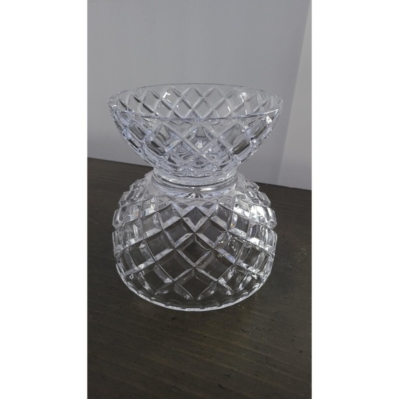 Vintage Heavy Cut Diamond Crystal Bowl set - Picture 2 of 9